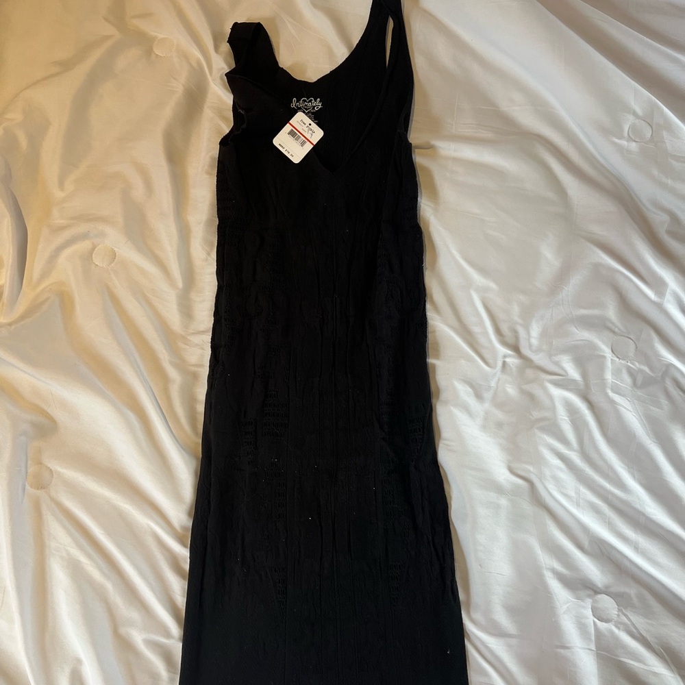 Free People Black One Shoulder Sheath Dress